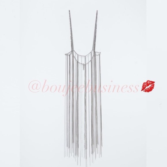 ZARA Limited Edition Jewel Body Chain Top - Picture 6 of 7